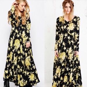 Free People black and yellow, SP dress
